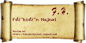 Fábián Hajnal névjegykártya
