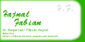 hajnal fabian business card